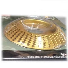 TROY 25077 Avuç Taşlama için Ahşap Aşındırıcı Törpü Diski, Yarı Küre, 125mm
