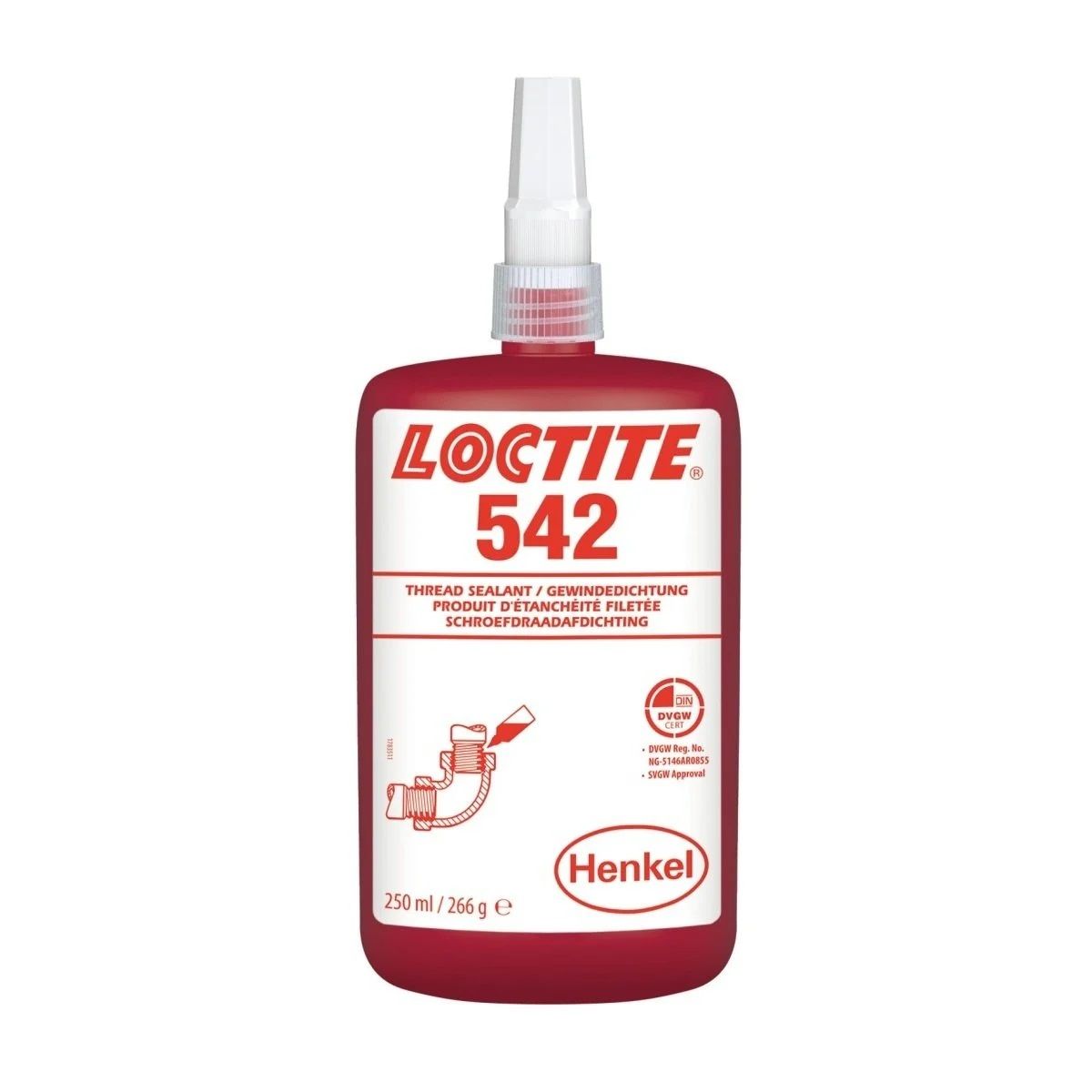 LOCTITE 542 Orta Mukavemetli Hidrolik Pnömatik Dişli Sızdırmazlığı 250ml