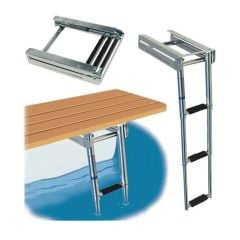 Platform Altı Teleskopik Merdiven Kızaklı 3 Basamaklı 30x85cm