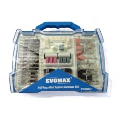 EVOMAX Mini Gravür Taşlama Aksesuar Seti 145 Parça