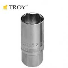 TROY 26126 1/2” Buji Lokması (Ölçü 21mm-Çap 27,8mm-Uzunluk 65mm)