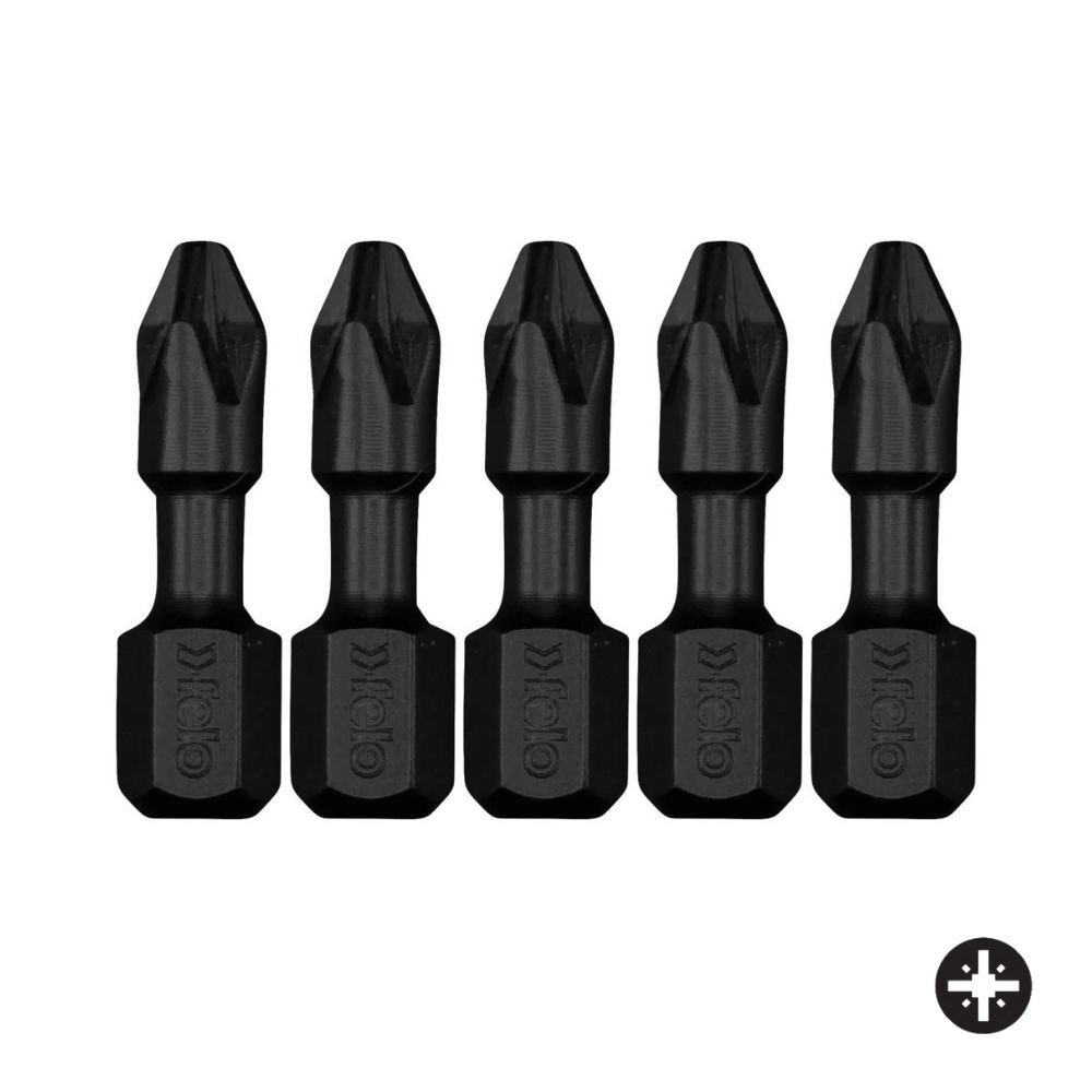 FELO Yıldız Impact Bits Uç PZ 2x25mm - 5 Adet (02102040)