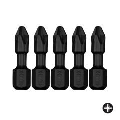 FELO Yıldız Impact Bits Uç PZ 2x25mm - 5 Adet (02102040)
