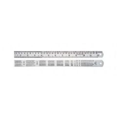 GROZ Çelik Cetvel 300mm / 12'' (mm/inch) (SR/12)