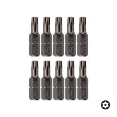 FELO Torx Bits Uç T10x25mm Delikli - 10 Adet (02710010)