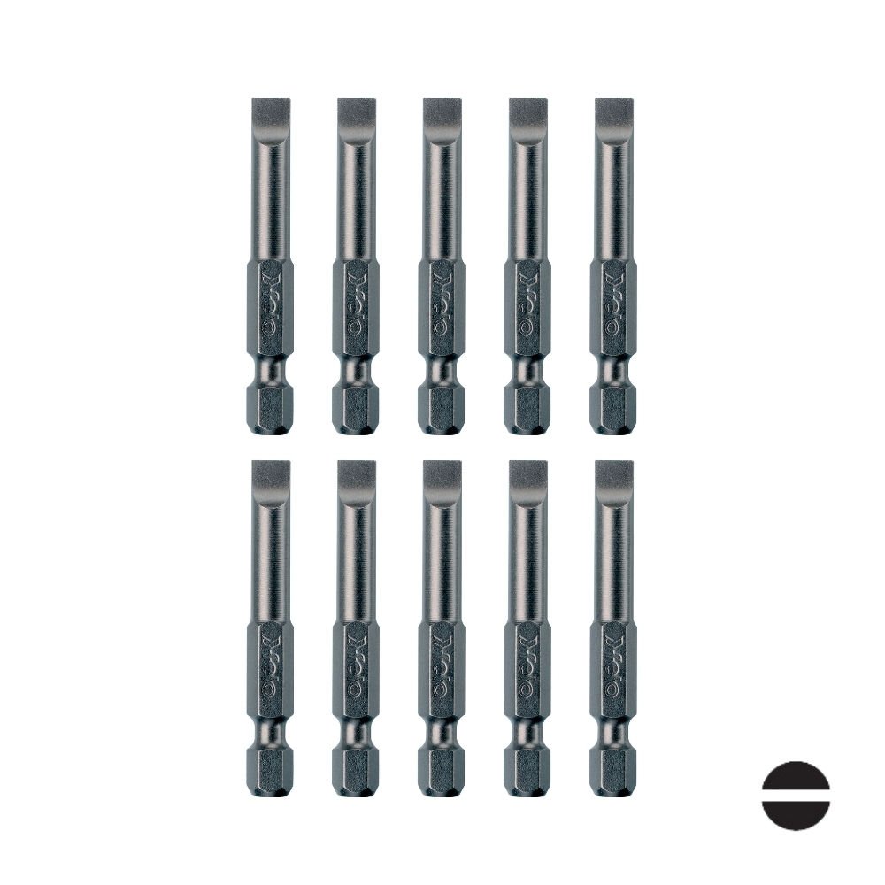 FELO Düz Uçlu Bits Uç 10x50mm - 10 Adet (03010510)