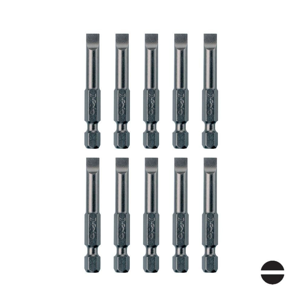 FELO Düz Uçlu Bits Uç 8x50mm - 10 Adet (03080510)