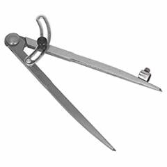 A 0340 Kanatlı, Kalemlikli Düz Pergel 100 mm