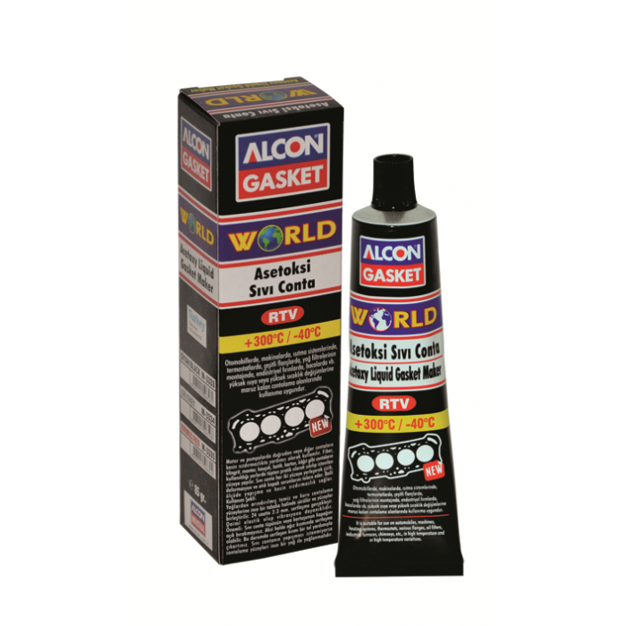 ALCON World Asetoksi Siyah Sıvı Conta 85g (M-3333)