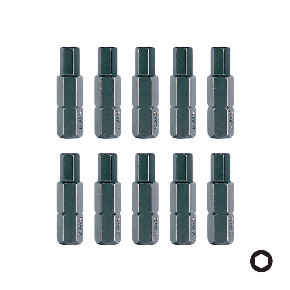FELO Altı Köşe Allen Bits Uç C8 5/16'' - 8x32mm - 10 Adet (07480010)