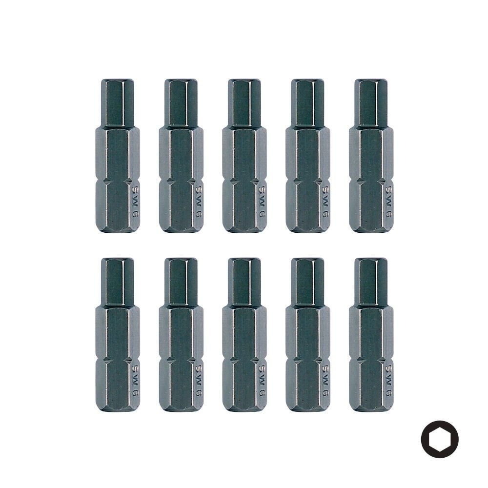 FELO Altı Köşe Allen Bits Uç C8 5/16'' - 5x32mm - 10 Adet (07450010)