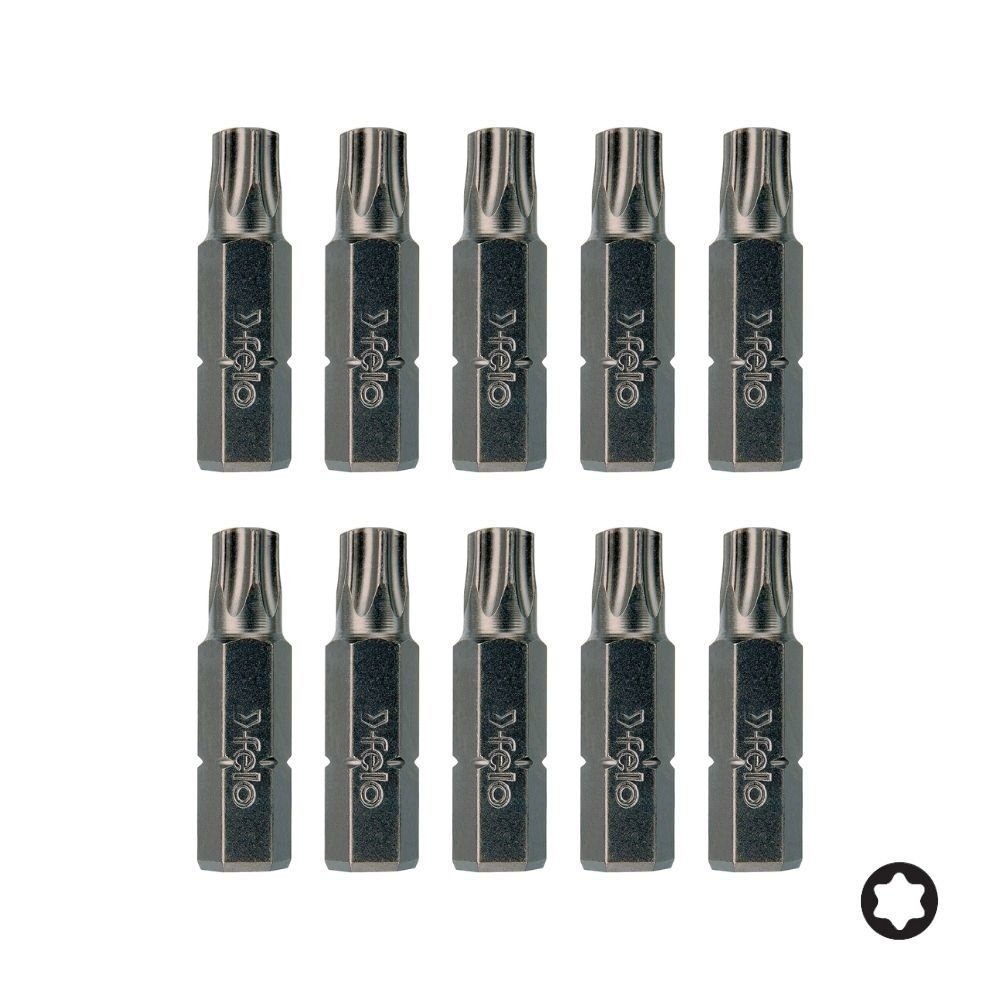 FELO Torx Bits Uç C8 5/16'' - TX 45 x 32mm - 10 Adet (07645310)