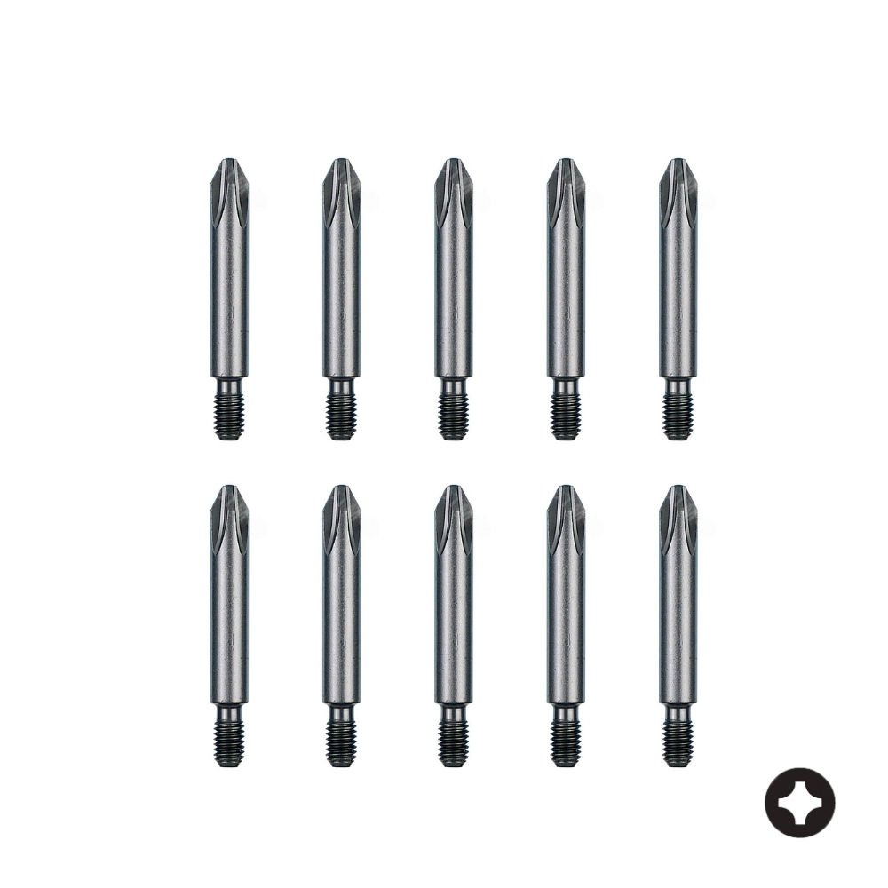 FELO Vidalı 10/32 NFA Yıldız Bits Uç PH 2 x 44.5mm - 10 Adet (08202510)