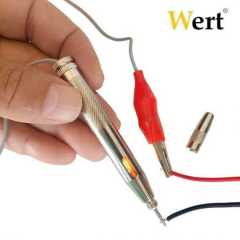 WERT 2605 Oto Elektrik Kontrol Kalemi, Metal Gövdeli, 6-24V