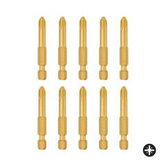 FELO Titanyum Yıldız Uçlu Bits Uç PZ 2x50mm - 10 Adet (03102571)
