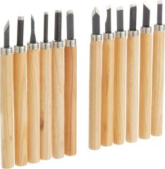 Mannesmann 690-12 Ahşap Oyma Bıçak Seti, 12 Parça