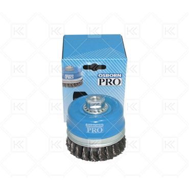 OSBORN PRO (TAIFUN) Burmalı Çanak Tel Fırça Çelik 100mm