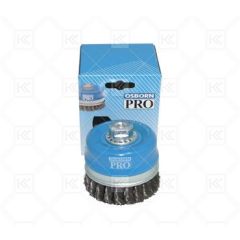 OSBORN PRO (TAIFUN) Burmalı Çanak Tel Fırça Çelik 100mm