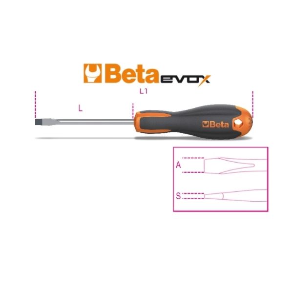 BETA Düz Tornavida 1201E 8X200