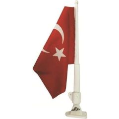 Plastik Bayrak Direği Bayraklı 40cm