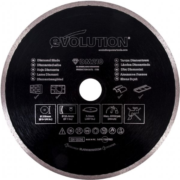 EVOLUTION Taş Kesici Daire Elmas Kesici Disk Ø 210mm (RAGE 210E)