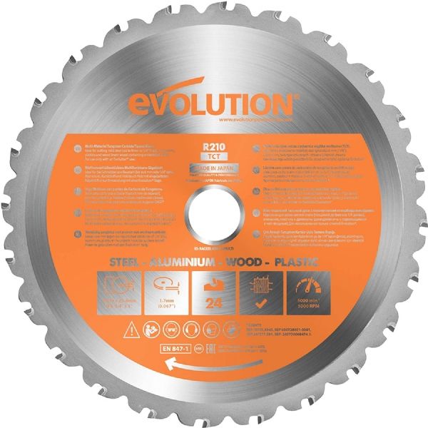 EVOLUTION Çok Amaçlı Daire Testere Ø 210mm (R210TCT)