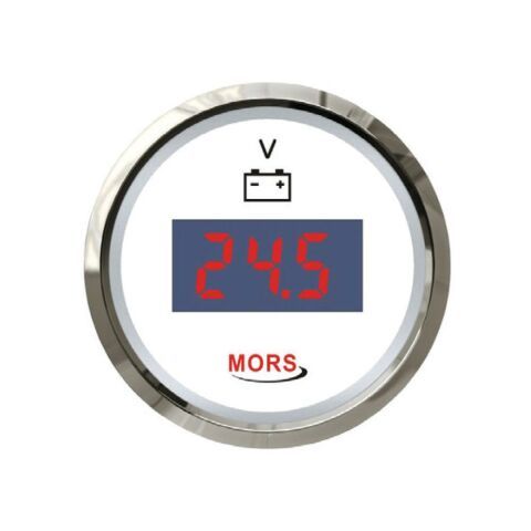 MORS Dijital Voltmetre 12-24V Beyaz