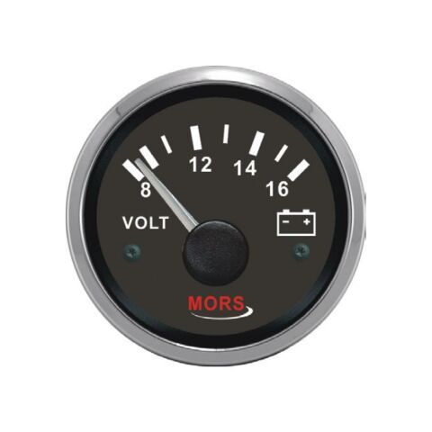 MORS Voltmetre 12V Siyah