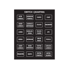 BFY Switch Çıkartma Kare Türkçe