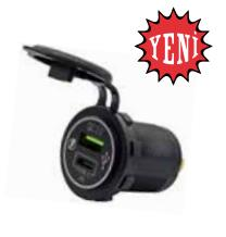 AES Usb Soketi Usb+Type C 12-24V