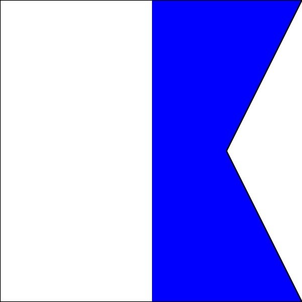 A - ALFA - ALPHA İşaret Flaması 70x105cm