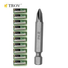 TROY 22256-10 Bits Uç Seti (PH2x50mm, 10Adet)