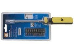 A 3198 Bits Uç Lokma Tornavida Seti 12 Parça 270mm - 1/4\'\' Esnek