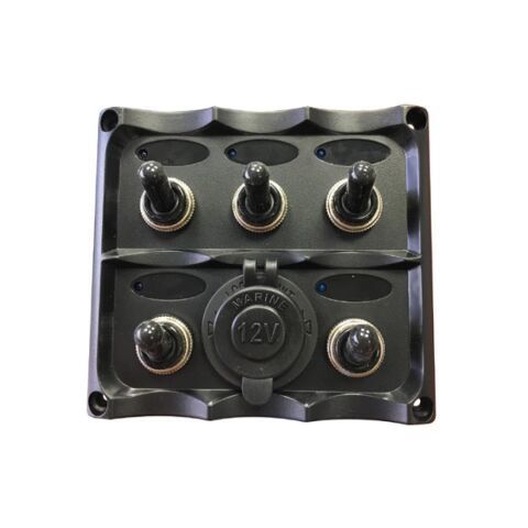 BFY 5'li Switch Panel Işıklı Çakmak Soketli 95X105mm