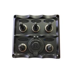 BFY 5'li Switch Panel Işıklı Çakmak Soketli 95X105mm