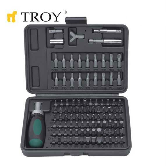 TROY 22309 Tornavida Bits Uç Seti, 101 Parça