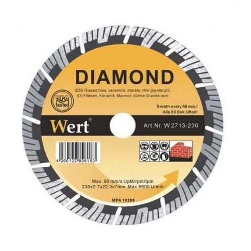 WERT 2713-230 Süper Turbo Elmas Testere (230mm)