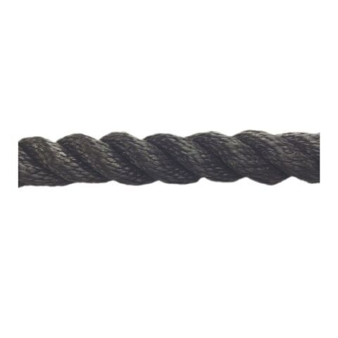 DOLPHIN ROPE Polyester Halat 3 Kollu 18mm Siyah