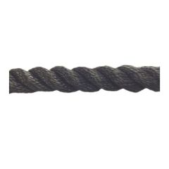 DOLPHIN ROPE Polyester Halat 3 Kollu 18mm Siyah