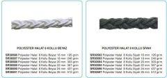 DOLPHIN ROPE Polyester Halat 8 Kollu 16mm Siyah