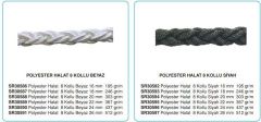 DOLPHIN ROPE Polyester Halat 8 Kollu 18mm Siyah