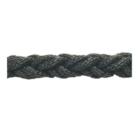 DOLPHIN ROPE Polyester Halat 8 Kollu 18mm Siyah
