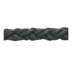 DOLPHIN ROPE Polyester Halat 8 Kollu 18mm Siyah