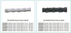 DOLPHIN ROPE Polyester Halat 8 Kollu 22mm Siyah