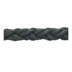 DOLPHIN ROPE Polyester Halat 8 Kollu 22mm Siyah