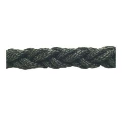 DOLPHIN ROPE Polyester Halat 8 Kollu 26mm Siyah