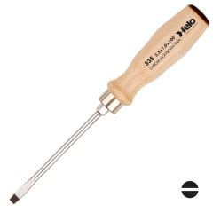 FELO Ağaç Saplı Somunlu Düz Tornavida 3.5x75mm (335 Serisi)