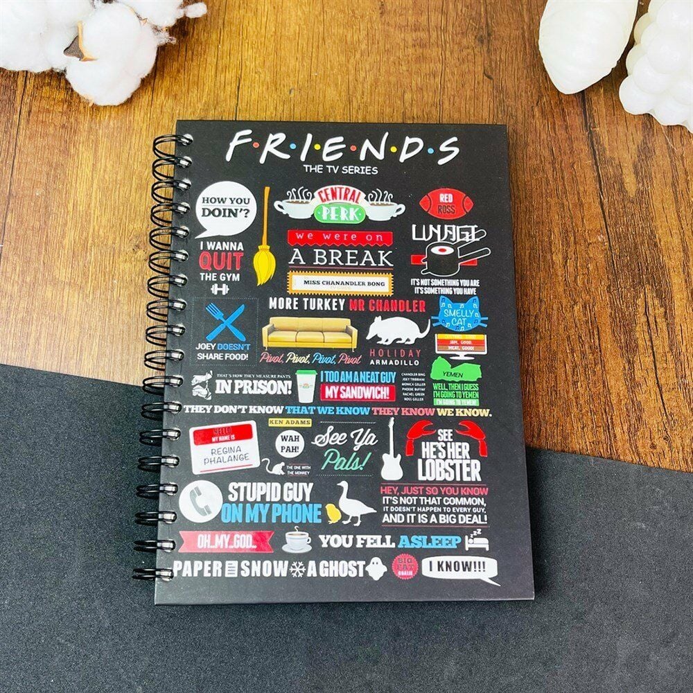 Friends Tasarımlı Spiralli Defter