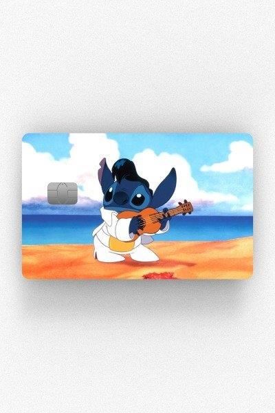 Elvis Stitch Kredi Kartı Kaplama Stickeri Papara, Tosla, Kredi Kartı Için Uyumlu