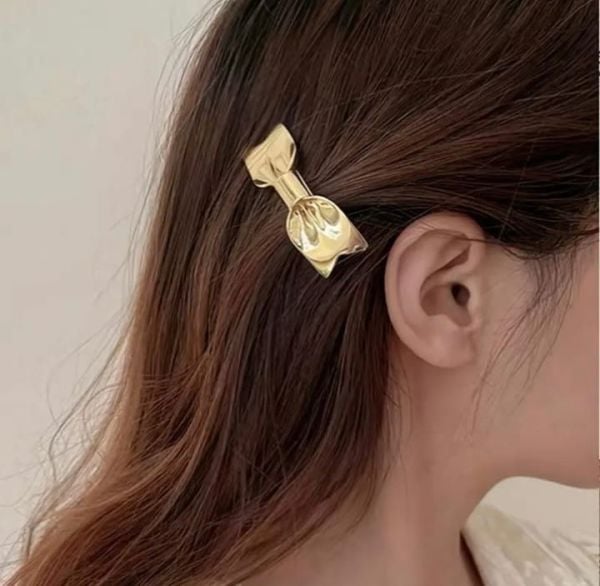 2'li Gold Fiyonk Klipsli Toka
